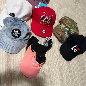 Nike White and Red Sports Hat Collection